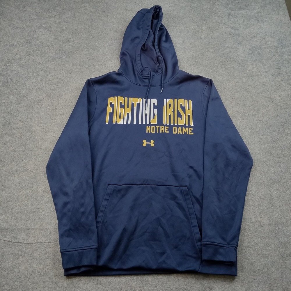 Notre Dame Fighting Irish Hoodie Mens Medium Blue NCAA Football Under Armour